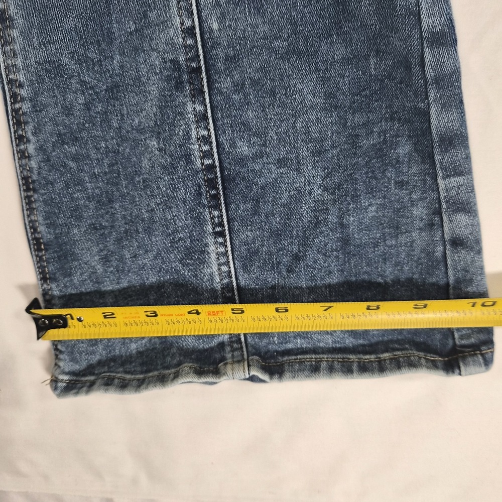 Y2k Low Rose 2000s Super Flare Jeans Size 1/25W Acid Wash - Picture 9 of 13